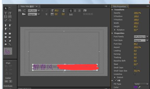 Premiere Pro字幕副本颜色调整示例